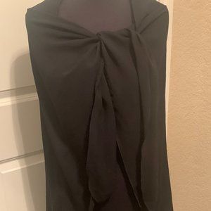Dotti Sheer Black Cape/Shawl/Cover up One size
